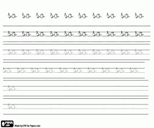 Schrijven SO, kleine letters kleurplaat