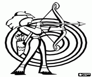 Schutter naast het doel kleurplaat