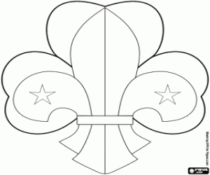 Scouting logo, Fleur-de-Lys kleurplaat