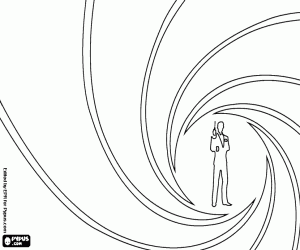 Scène van de 007 films kleurplaat