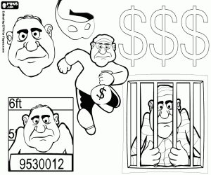 Scènes van dief leven kleurplaat