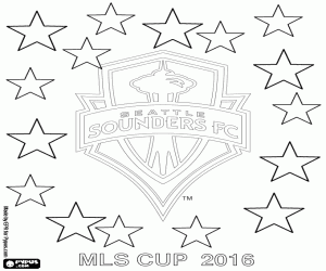 Seattle Sounders, kampioen MLS 2016 kleurplaat