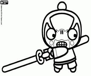 Sensei Chang, Pucca van karakter kleurplaat