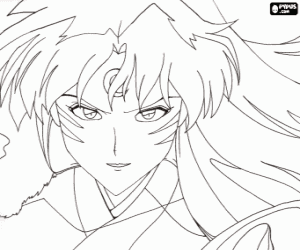 Sesshomaru, een totale demon kleurplaat