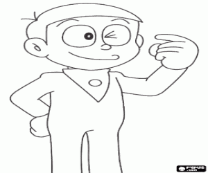 Sewashi, personage uit Doraemon kleurplaat