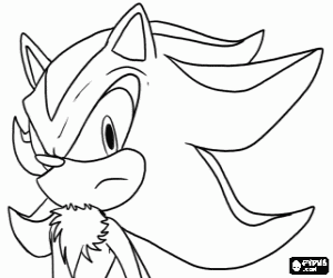 Shadow is een egel als Sonic kleurplaat