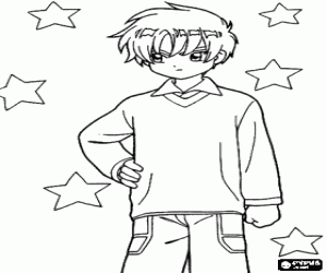 Shaoran Li, karakter van Sakura kleurplaat