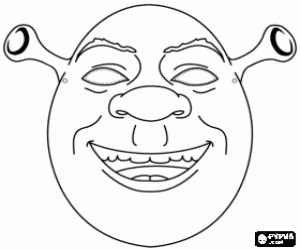 Shrek Mask kleurplaat
