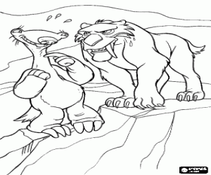 Sid voor de tijger Diego kleurplaat