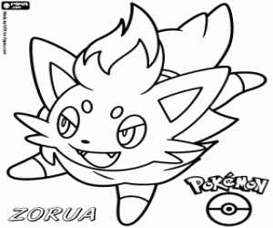 Een sinistere Pokémon, Zorua kleurplaat