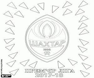 Sjachtar Donetsk, League Premier 2017-2018 kleurplaat