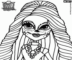 Skelita Calaveras, Monster High kleurplaat