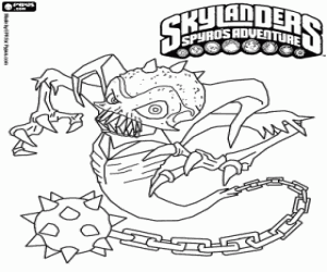 Skylander Ghost Roaster kleurplaat