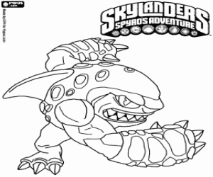 Skylander Terrafin de bokser kleurplaat