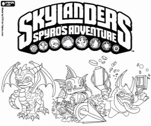 Skylanders:  De avonturen van Spyro kleurplaat