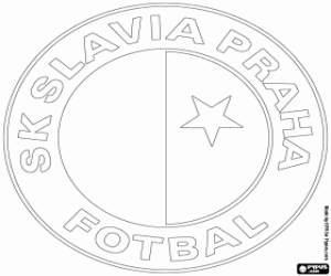 Slavia Praag logo kleurplaat