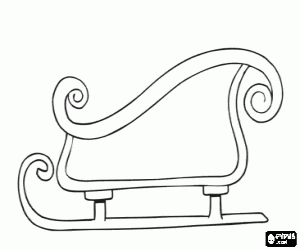 Slee voor Kerstcadeaus kleurplaat