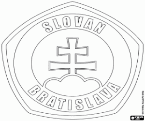 Slovan Bratislava logo kleurplaat