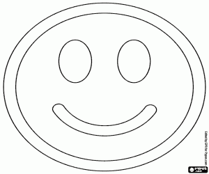Smiley, de lachende gezicht kleurplaat