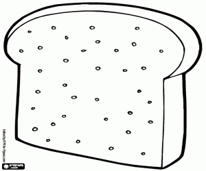 Sneetje brood kleurplaat