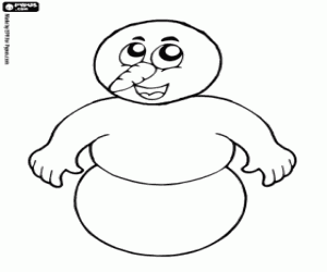 Sneeuwpop, Aankleed spel kleurplaat