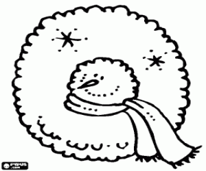 Sneeuwpop en de letter Q kleurplaat