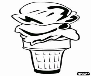 Soft ijsje, Zachte roomijskegel kleurplaat