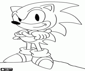 Sonic de egeltje uit de video game kleurplaat