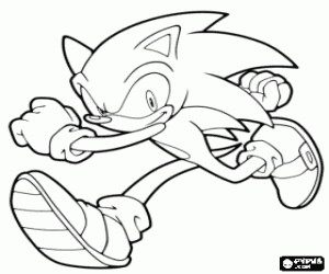 Sonic, de mascotte van Sega kleurplaat