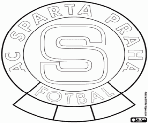 Sparta Praha logo kleurplaat