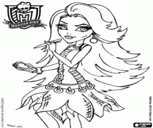 Spectra Vondergeist, Monster High kleurplaat