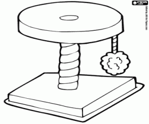 Speelgoed voor de kat kleurplaat