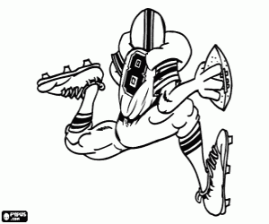 Speler met de bal in de hand kleurplaat