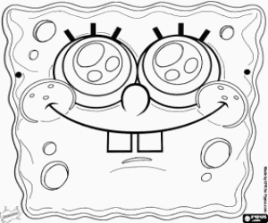 Spongebob masker kleurplaat