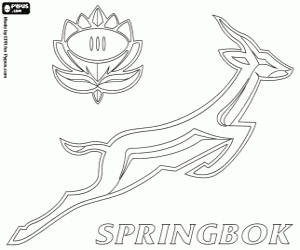 Sringboks logo kleurplaat