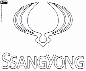 SsangYong logo kleurplaat