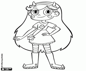 Star Butterfly, de protagonist kleurplaat