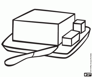 Een stok van boter kleurplaat