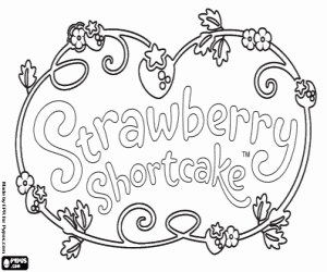 Strawberry Shortcake logo kleurplaat