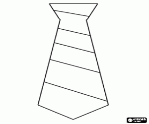 Een stropdas, een cadeau voor papa kleurplaat