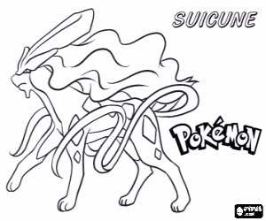 Suicune, Pokémon kleurplaat