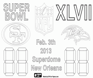 Super Bowl 2013, New Orleans kleurplaat