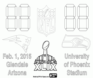 Super Bowl 2015, Arizona kleurplaat