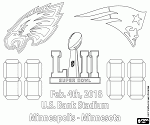 Super Bowl 2018, Patriots v Eagles kleurplaat