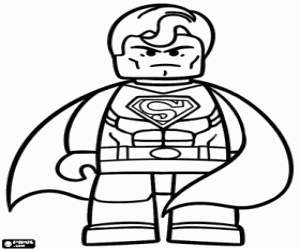 Superman, karakter van Lego kleurplaat