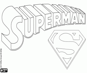 Superman logo kleurplaat