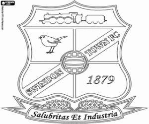 Swindon Town FC logo kleurplaat