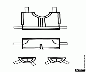 T-shirt en broek voor de zomer kleurplaat