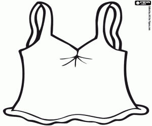 Tanktop, onderhemd voor dames kleurplaat