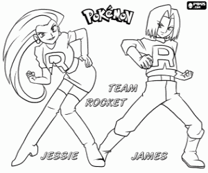 Team Rocket, Pokémon kleurplaat
